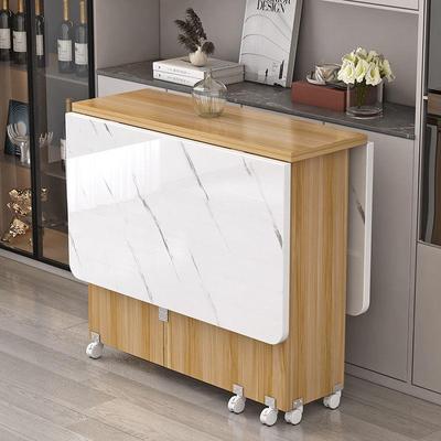 EhIGH折叠餐桌用小户型简易多方功d能家移动长形出租房吃饭