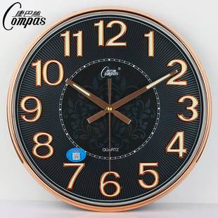 夜光静音室挂卧厅钟表简约挂表时客钟时尚壁钟石钟英NZC钟表