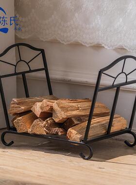 RIJ美式家用柴火收架纳燃烧支架户外露营放木柴堆烧烤储木架架防