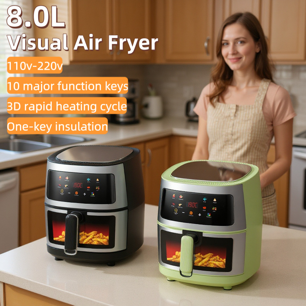新多功能空气炸锅家用大容量不锈钢可视无油电炸鍋air fryer
