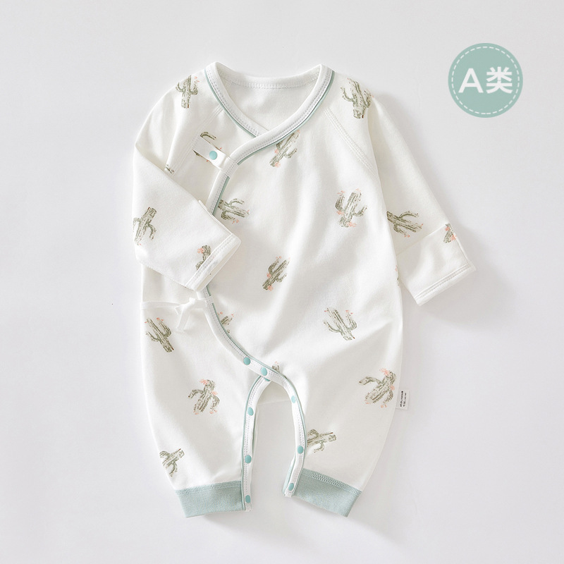 a类新生儿婴儿衣服春秋装纯棉蝴蝶衣宝宝连体衣哈衣爬服长袖夏季