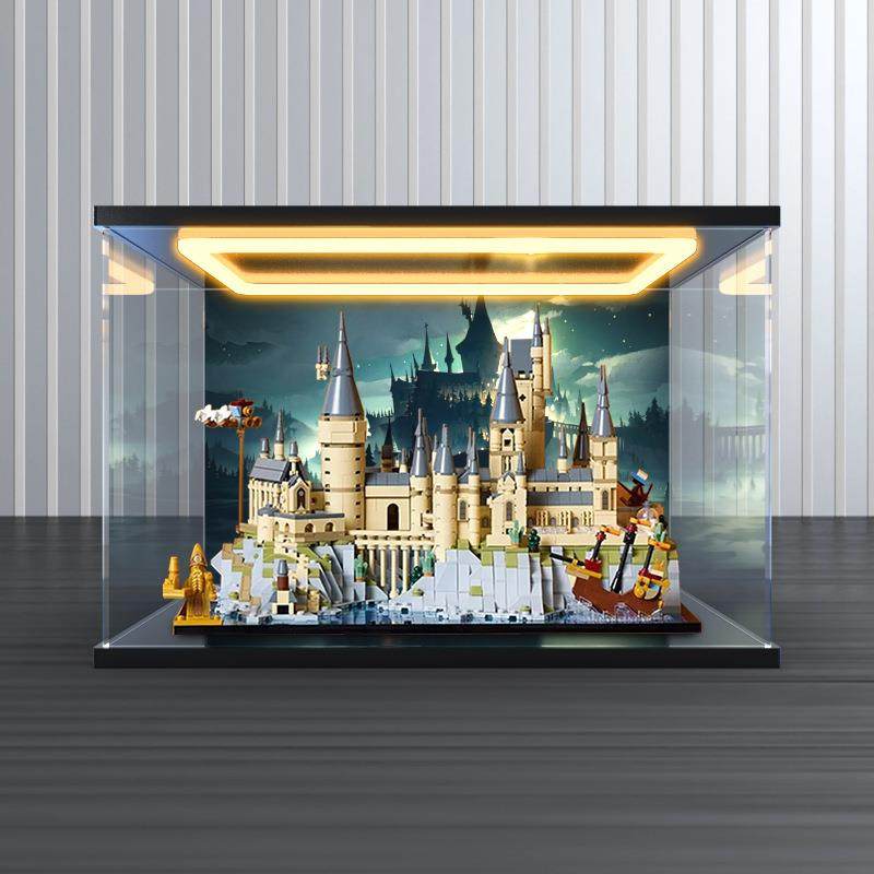 适用76419霍格沃茨城堡和庭院模型玩具高清亚克力防尘灯光收纳盒,纺织面料/辅料/配套,纺织机械配件,淘宝优惠券,粉丝福利购,淘宝优惠卷