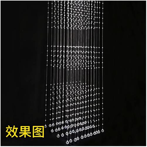 婚庆镂空水晶珠帘分段珠串珠链婚礼道具菠萝珠线帘子舞台背景装饰