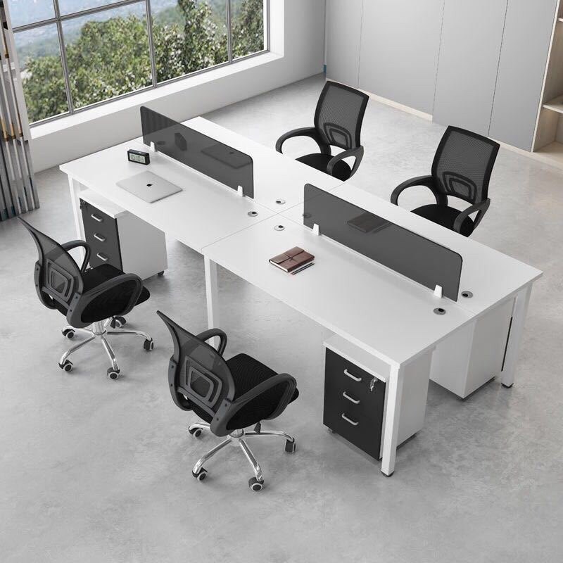 南宁办公职员桌子办公室员工电脑桌4/6/人位工位屏风卡座办公桌椅