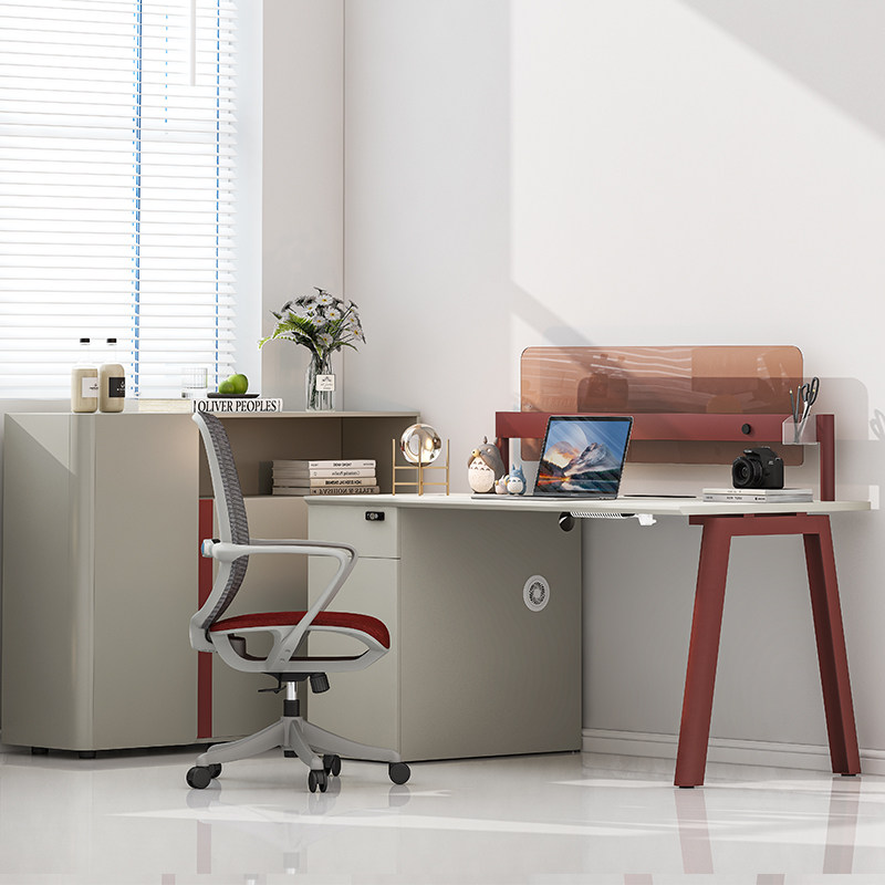 捷奥单人工作位电脑桌办公室桌椅组合2双人位单排工位3屏风办公桌