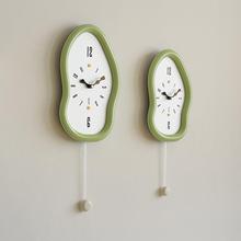 woTYOS375钟zoom屋准奶油风钟表挂客厅代简现约家用艺大术气创意