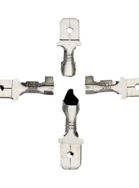 6.3插公头短款插5片铜接线端子铜镀锡0插拔式接簧线端子B脚220139