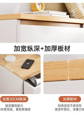 床柜头柜简收纳小型置架出租房LVE用小柜子物卧室床边收纳储物柜