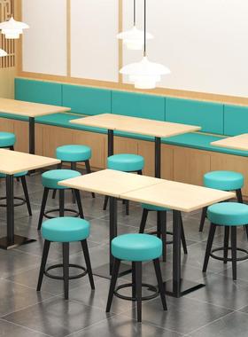 简约桌方凳餐凳小沙县小吃店麻辣烫餐餐饮早面馆76360圆凳快餐桌