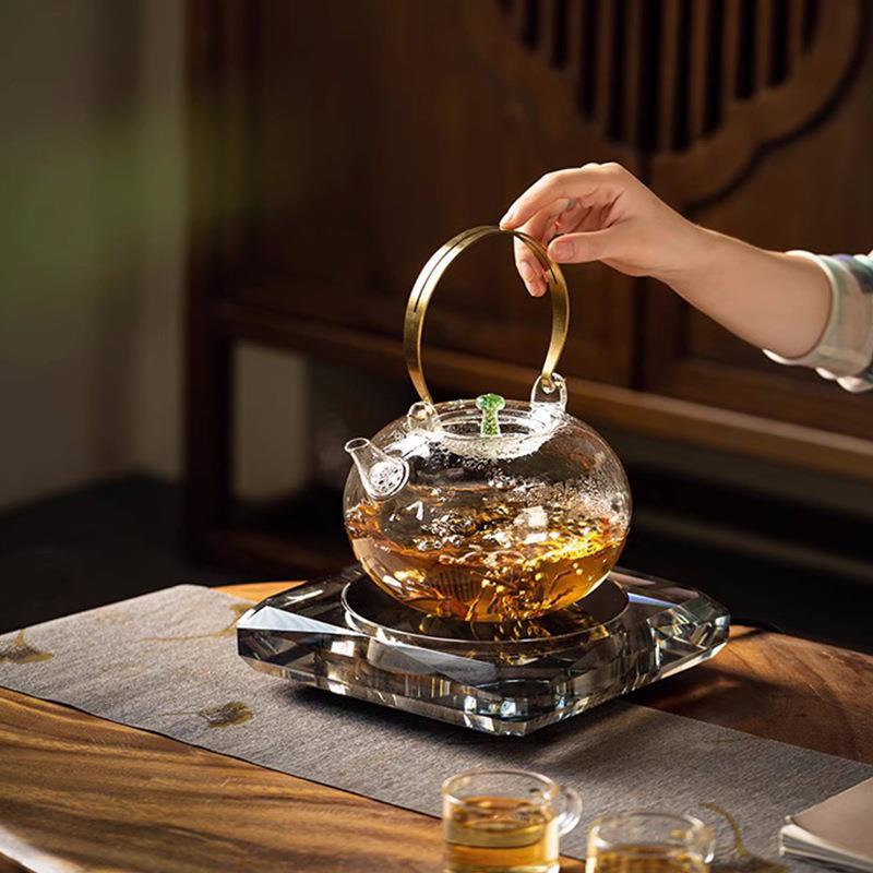 天壶璃匠堇壶煮茶器玻璃煮茶家用云堇壶简约日式烧水壶养生云花茶