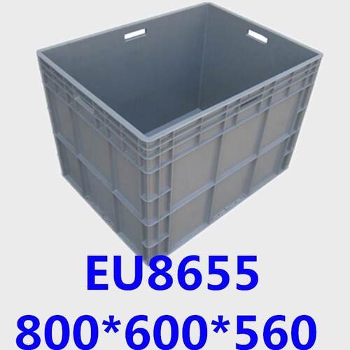 淄博州厂家EU8青6塑800*600ZLH*40物流箱汽车配件料周转箱