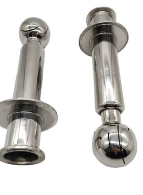 不锈钢双卡清球3喷FSB04快洗装旋转淋球卫生级旋转灌器31洗6卡箍