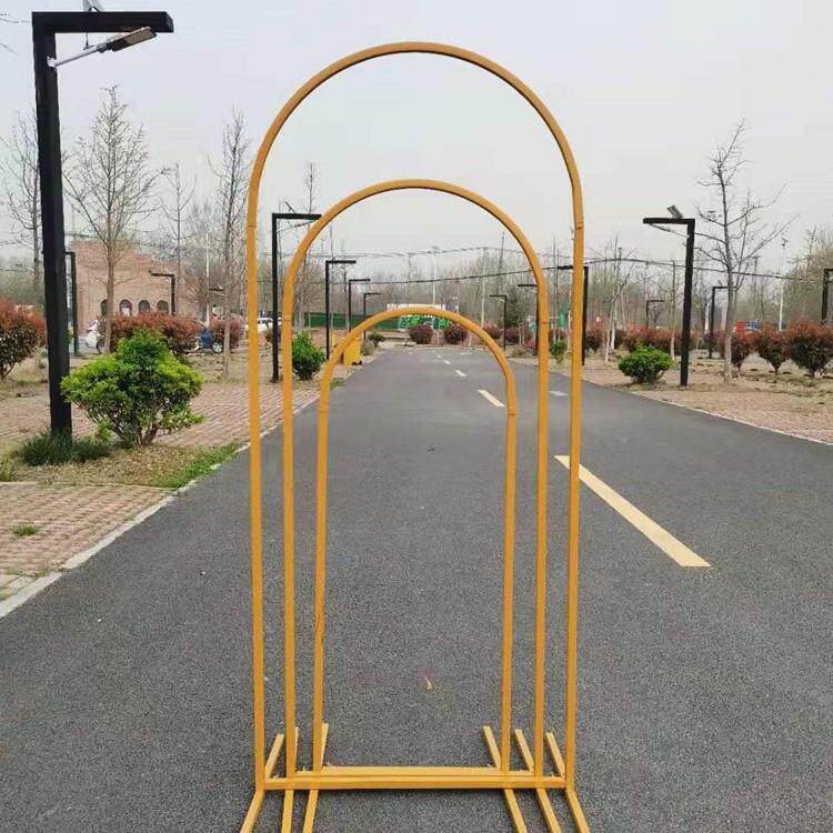 颂新款婚庆道SY629610拱具黑色拱形门舞台背景迎因摆件装饰婚礼铁