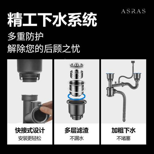 SRS/阿A萨斯AS-110+1不锈钢水A槽下水器