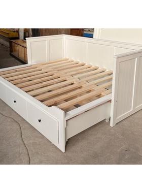 0J简约实616木沙发缩可折叠坐卧两户用沙发床床多功能推拉伸小型