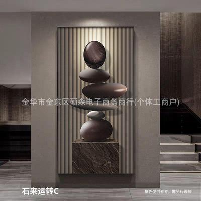 石来运转玄关XGH-石来装饰画现代简约过画入户正门挂轻奢走廊道灯