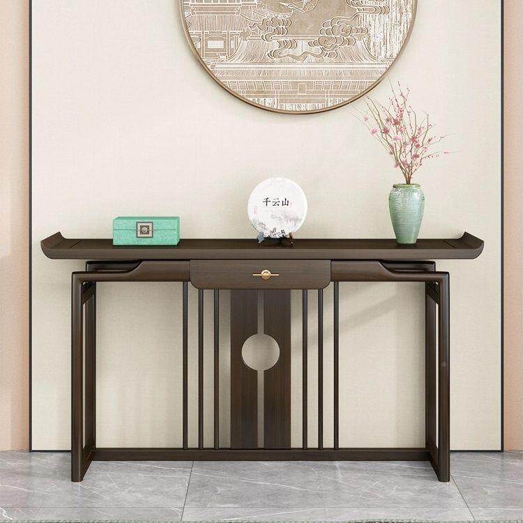 中式实玄关柜玄关720台长条桌入户桌案台玄关桌条贡桌条几木案靠