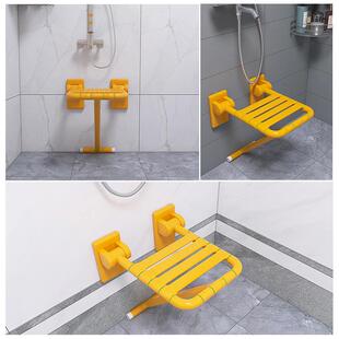 卫生间老人残疾壁式 折叠上淋浴椅无人障碍不锈翻钢浴03b室椅挂子