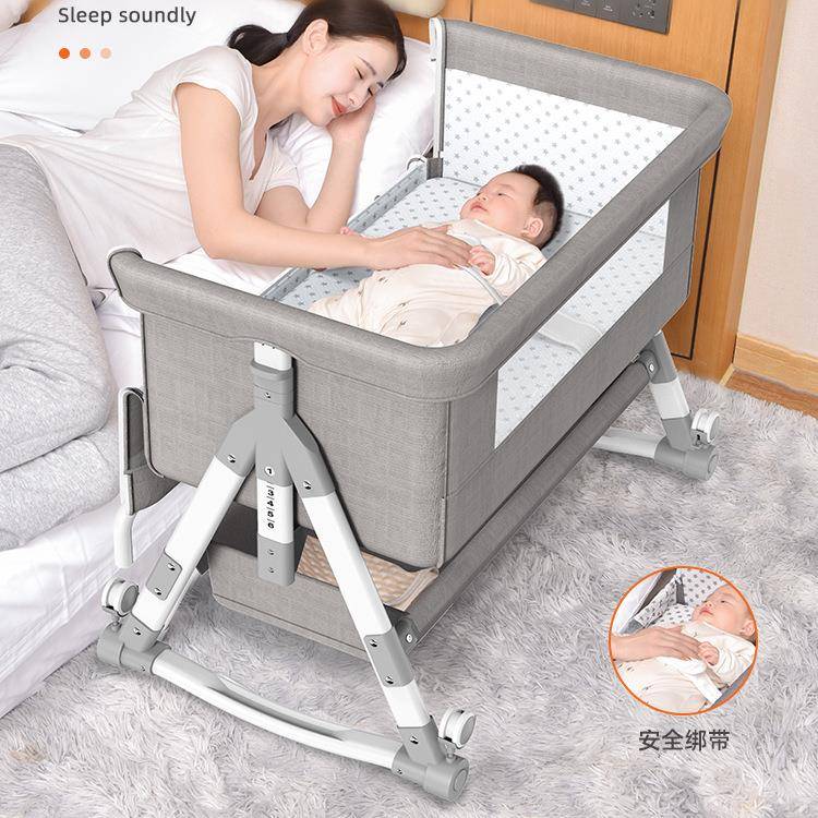 507婴床可移动多功能儿宝宝摇床便携式折叠拼接大床新生儿仿篮生
