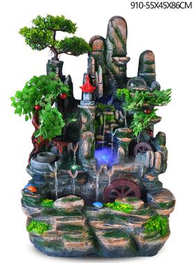 盎QYY室内假山流水绿意然仿大真树流水摆件喷仿石头型鱼缸泉馈赠