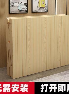 午午休12164折可叠床单人成实木床双人睡床家用租房人折叠加固加