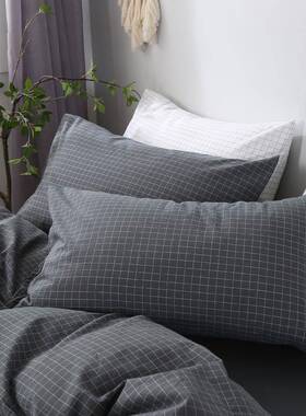 纯棉30cm50枕套40cmx60枕头套48x74儿童35小号45一对55装70大号道