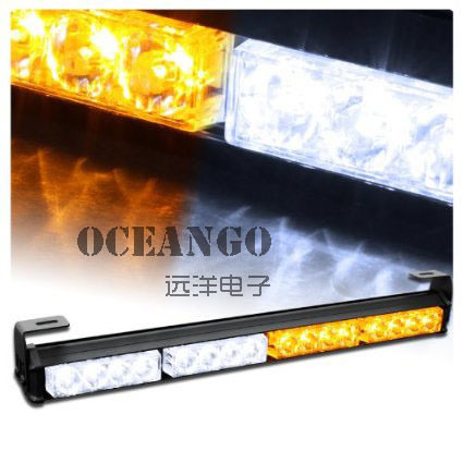 新款16LED爆闪灯长条灯40CM长杠灯车顶爆闪长条灯4灯4节长条灯