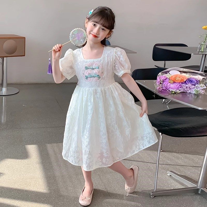 女童夏装连衣裙2024新款洋气国风中式裙子儿童装夏季小女孩公主裙,童装/婴儿装/亲子装,连衣裙,淘宝优惠券,粉丝福利购,淘宝优惠卷