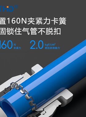 白色气动快速接头PU气管软管手阀手动开关管道阀BUC4/6/8/10/12mm