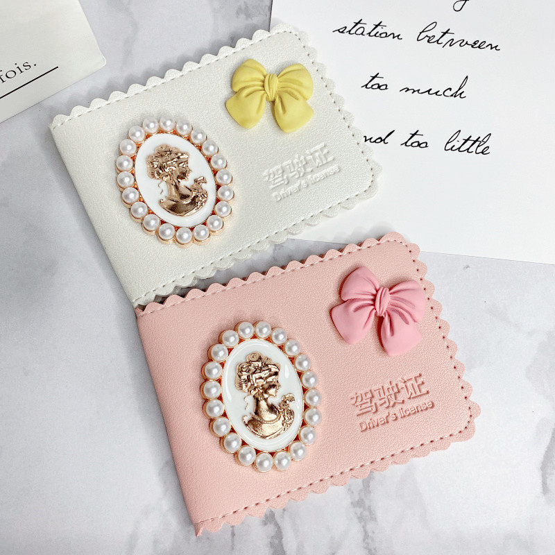 汽车珍珠女王驾驶证皮套机动车二合一行驶证驾照本行车本保护套女