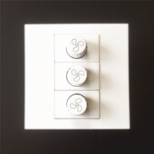 86型三位调速吊扇排风扇电机调节器 3个无极旋钮电风扇控制器开关