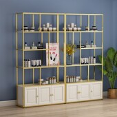 简约落地多层客厅多功能隔断铁艺收纳置物架展示架书架书柜