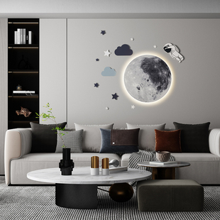 铁艺客厅沙发背景墙金属挂件儿童房间布置墙面装饰卧室立体壁饰