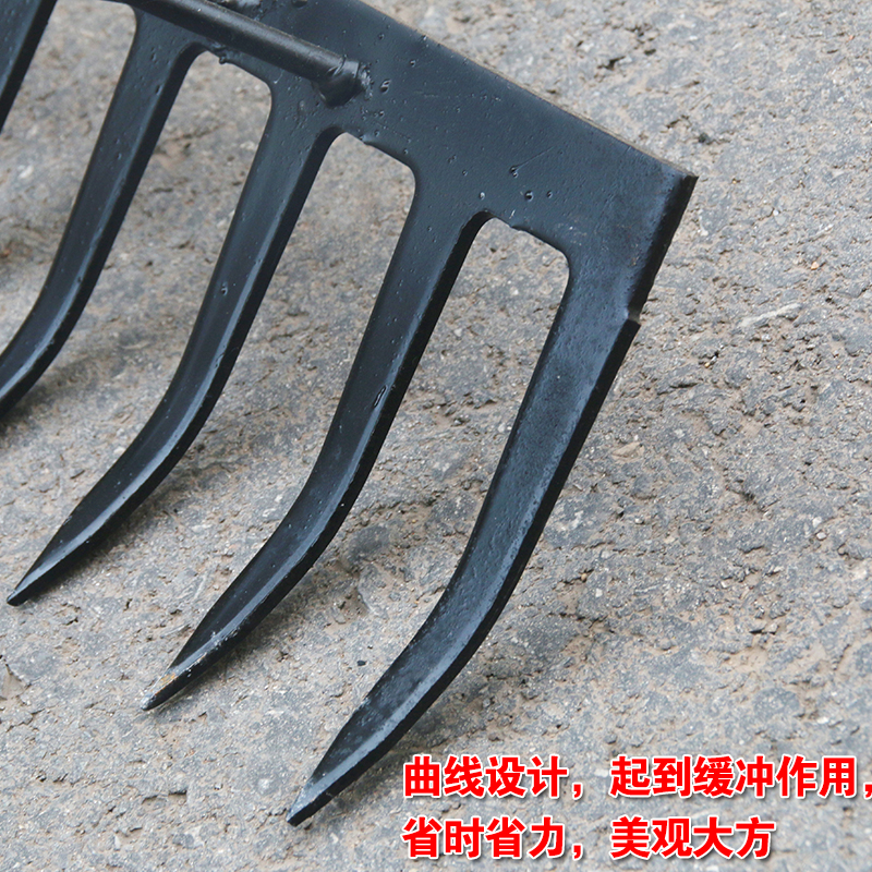 耙子农用松土钢耙翻地钉耙家用草耙除草杂物垃圾耙稻草松土工具