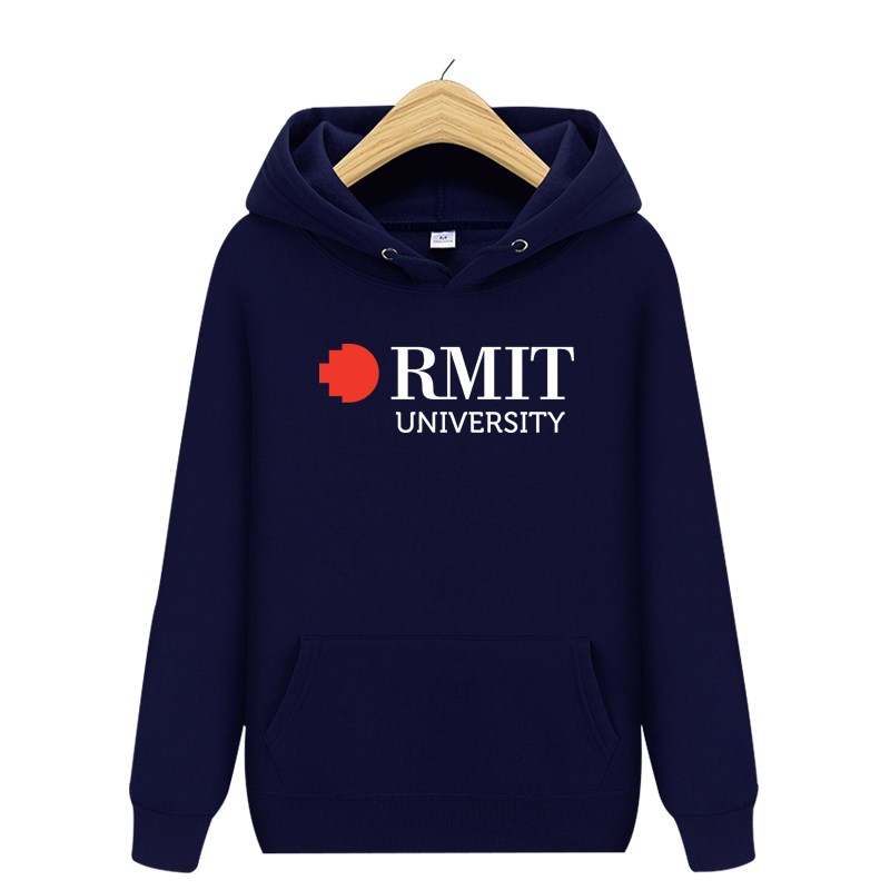 RMIT 墨尔本皇家理工大学校服纪念品冬季加绒加厚外套连帽衫卫衣