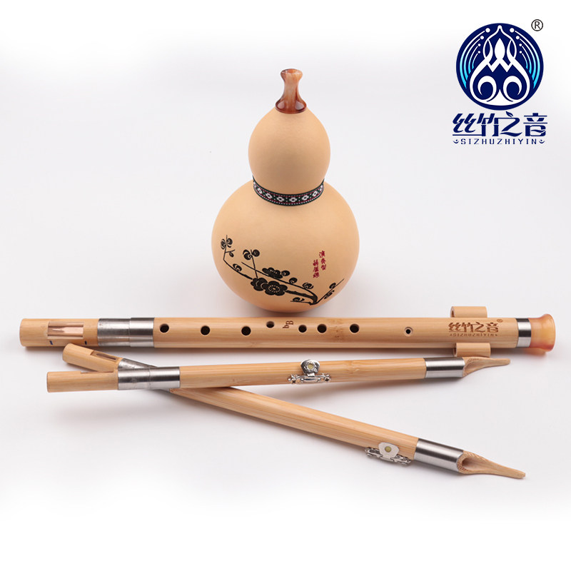 葫芦丝C调降b调F调儿童学生专用楠竹九孔葫芦丝演奏云南名族乐器