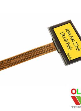 2.7寸黄光2.7英寸OLED显示屏2.7英寸黄色UG-2864ASYDT03加长排线