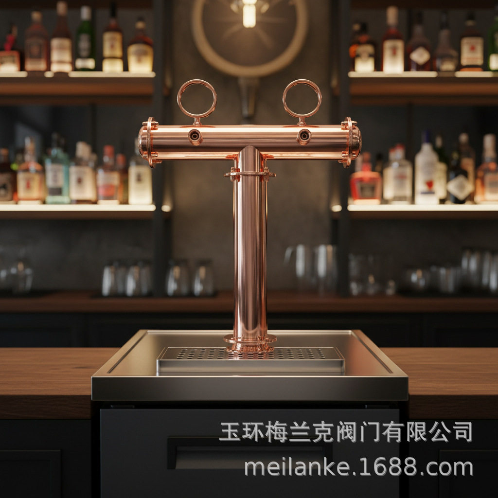 玫瑰金多种颜色不锈钢T型酒柱2龙头带灯89管带循环冷却管