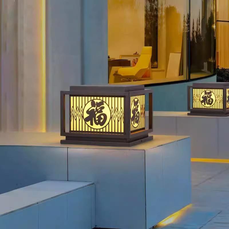 太阳能围双层福柱头灯大门门头围墙柱子灯别墅庭院防水户外灯接电