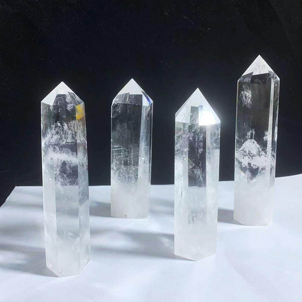 天然水晶柱摆件白水晶原石打磨柱水晶工艺品六棱单尖柱摆件,纺织面料/辅料/配套,纺织机械配件,淘宝优惠券,粉丝福利购,淘宝优惠卷