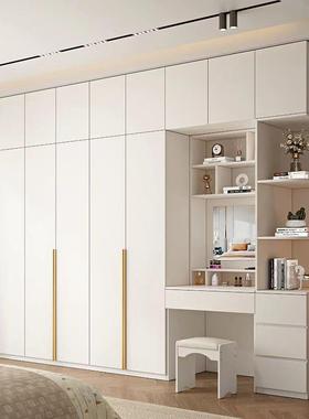 fLE实木衣柜家用卧室现代简约新款ENF级欧松板白色平开门组合大衣