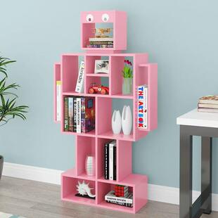 儿童书架书柜杂志玩具收纳装饰架图书馆学生幼儿园创意机器人书架