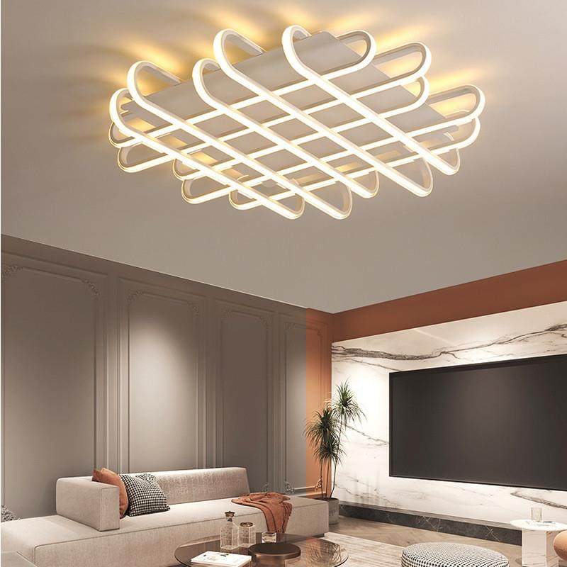 2024年新款led灯北欧卧室简约现代铝材灯具家用方形铝材客厅灯饰