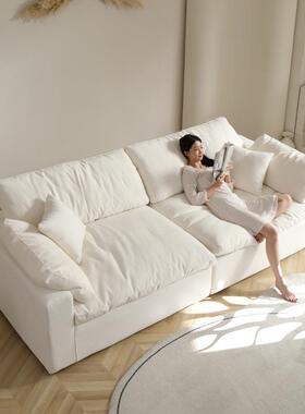 轻法式奶油风柔软CLOUD云沙发简约现代客厅小户型直排布艺沙发