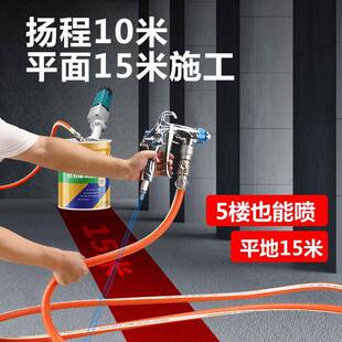 小钢炮外墙真石漆喷涂机砂浆仿石漆腻子防火涂料多功能喷枪一体机