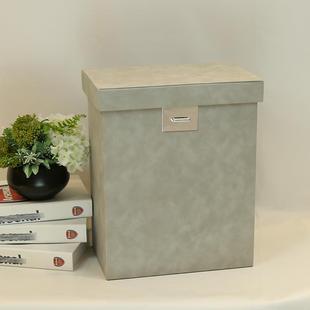 饰收纳盒新款 饰盒售楼处衣帽间装 简约北欧风 样板间灰色皮质装 软装