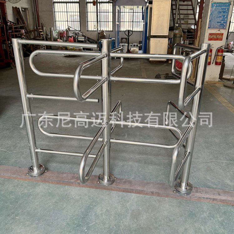 手动十字转门超市单向旋转门闸车站不锈钢防潜回半高单项滚栅工厂