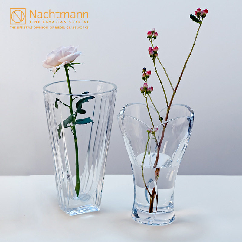 德国进口Nachtmann欧式创意花瓶摆件水晶装饰个性插花花器小清新