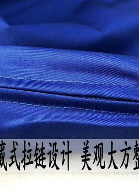 蓝色单人三件套蓝14627204色被纯罩深床单印OGO棉单位蓝色L床品件