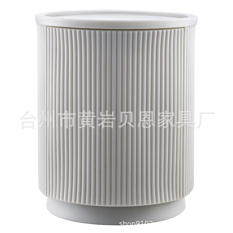 二层圆型迷你头柜床塑料圆形储物柜窄小柜迷你浴室桶无品牌/置物